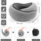 Travel Pillows for Airplanes, Travel Neck Pillow Travel Pillow, 360° Support Memory Foam Travel Pillow with 3D Contoured Eye Mask, Earplugs and Storage Bag for Airplanes Offices, Cars, Gray